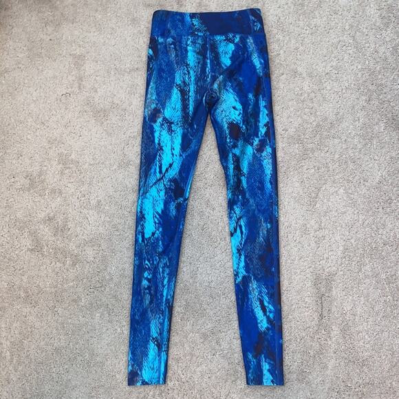 Under Armour Heat Gear Compression Blue Full Length Running Leggings Womens XS - Picture 6 of 6